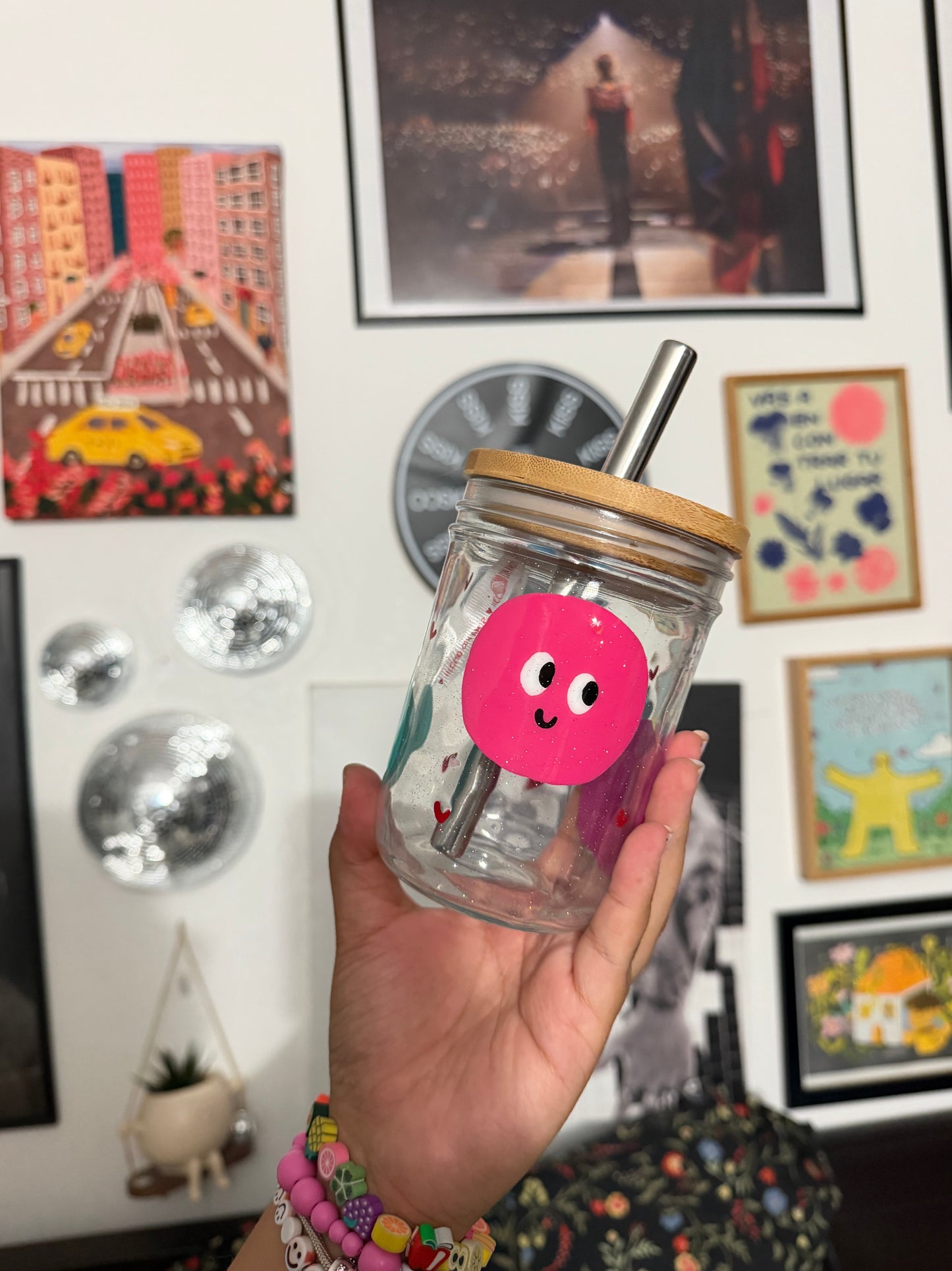 Vaso caritas vidrio (Envío inmediato)