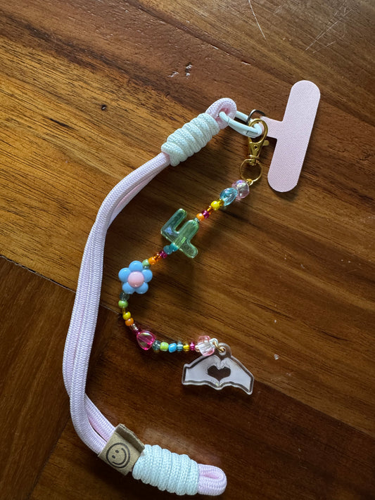 Correa celular rosa claro 💕