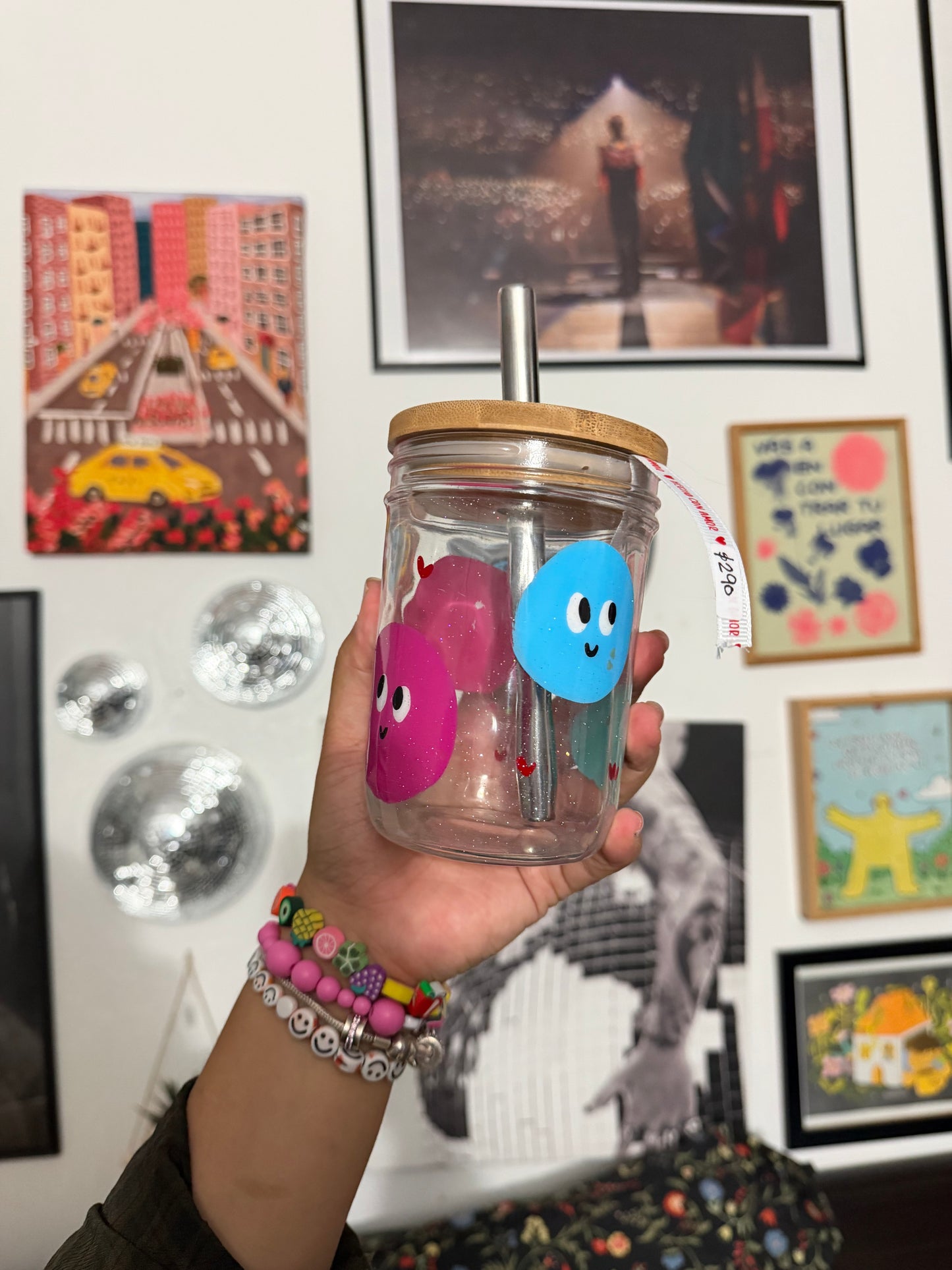 Vaso caritas vidrio (Envío inmediato)