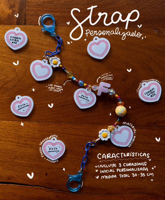 Strap con corazones personalizados ✨